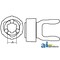 A & I Products Tractor Yoke, Splined 1 3/8" - 6 Spline w/ Slide Collar 4" x4" x6" A-BP5720G0374-A - alternate 2